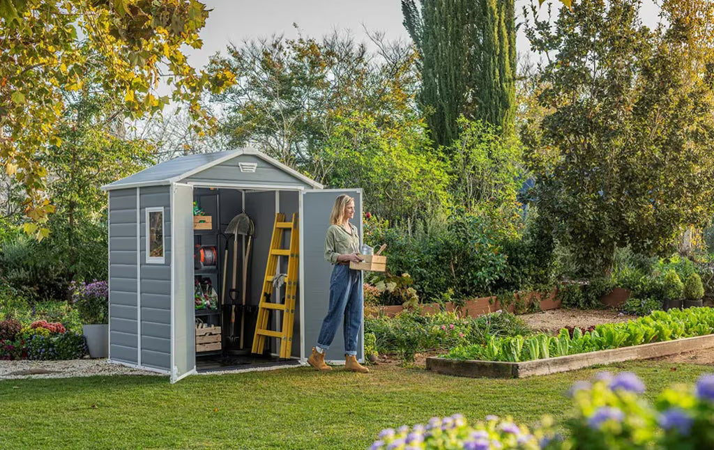 Manor Shed 6x8ft Double Door - Grey